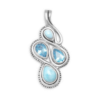 Thumbnail for Oxidized Larimar and Blue Topaz Slide