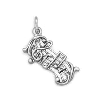 Thumbnail for Oxidized Music Staff Charm
