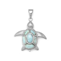 Thumbnail for Larimar Turtle Pendant