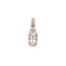 14 Karat Rose Gold Plated Morganite and White Topaz Pendant