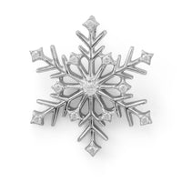 Thumbnail for Rhodium Plated 6 Point CZ Snowflake Slide