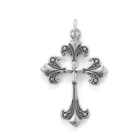 Thumbnail for Oxidized Fleur-De-Lis Cross Pendant