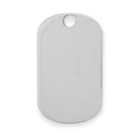 Thumbnail for Engravable Rhodium Plated Dog Tag Pendant