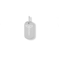 Thumbnail for Engravable Rhodium Plated Dog Tag Pendant