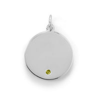 Thumbnail for Engravable Rhodium Plated CZ Pendant - November Birthstone