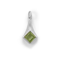 Thumbnail for Sterling Silver Faceted Peridot Pendant