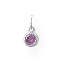 Thumbnail for Round CZ February Birthstone Charm