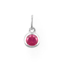 Thumbnail for Round CZ July Birthstone Charm