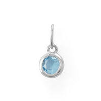 Thumbnail for Round CZ March Birthstone Charm