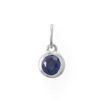 Thumbnail for Round CZ September Birthstone Charm
