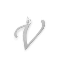 Thumbnail for Polished Letter V Initial Pendant