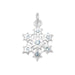 Small Aqua Crystal Snowflake Charm