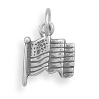 Thumbnail for Small Oxidized American Flag Charm