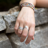 Thumbnail for 8mm Hammered Band Ring