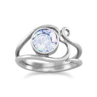 Thumbnail for Oxidized Ancient Roman Glass Ring with Ornate Design
