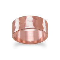 Thumbnail for 8mm Solid Copper Hammered Ring