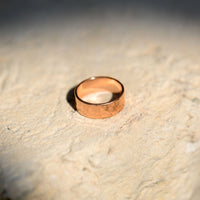 Thumbnail for 8mm Solid Copper Hammered Ring