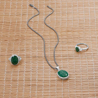 Thumbnail for Oval Faceted Beryl Pendant