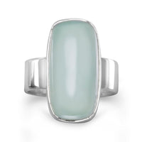 Thumbnail for Oval Green Chalcedony Ring