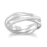 Thumbnail for Polished and Stardust MultiBand Ring