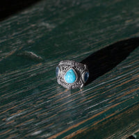 Thumbnail for Blue Topaz and Reconstituted Turquoise Ring