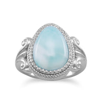 Thumbnail for Pear Shape Larimar Ring