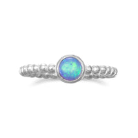 Thumbnail for Round Synthetic Opal Ring