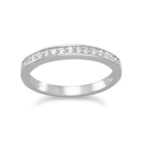 Thumbnail for Rhodium Plated CZ Ring