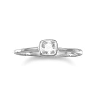 Thumbnail for Square Clear CZ Ring