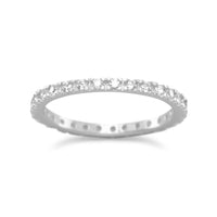 Thumbnail for Rhodium Plated CZ Eternity Band
