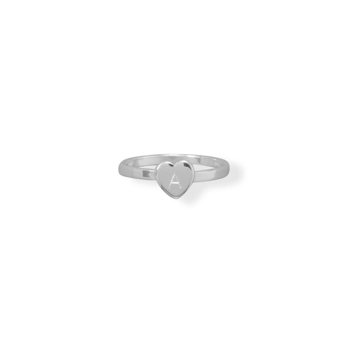 Small Polished Heart Ring