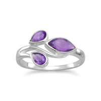 Thumbnail for Pear and Marquise Amethyst Ring
