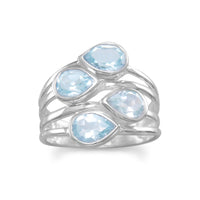 Thumbnail for Pear Blue Topaz Ring