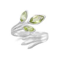 Thumbnail for Fan Design Marquise Peridot Wrap Ring