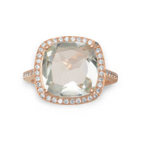 Thumbnail for 14K Rose Gold Plated Prasiolite Ring