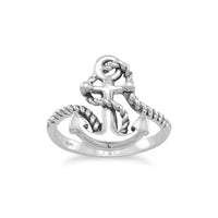 Thumbnail for Oxidized Anchor Ring with Rope