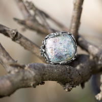 Thumbnail for Ornate Large Square Roman Glass Ring