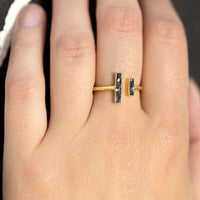 Thumbnail for 14 Karat Gold Plated and Diamond Chip Ring