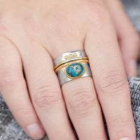 Thumbnail for Two Tone Stabilized Turquoise Ring