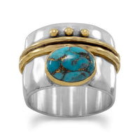 Thumbnail for Two Tone Stabilized Turquoise Ring