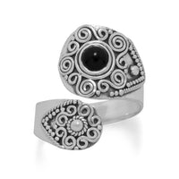 Thumbnail for Oxidized Black Onyx Wrap Ring