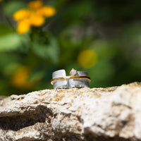 Thumbnail for Two Tone Art Deco CZ Ring