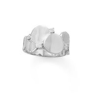 Thumbnail for Rhodium plated Shiny Bubble CZ Ring