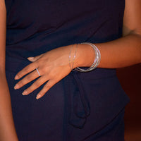 Thumbnail for Rhodium Plated CZ Bar Ring