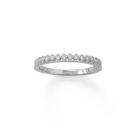 Thumbnail for Rhodium Plated CZ Thin Crown Design Ring