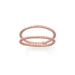 14 Karat Rose Gold Plated Rope Twist Double Band Ring