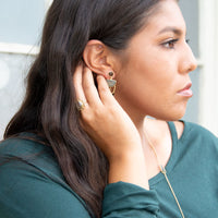 Thumbnail for 14 Karat Gold Plated Multi Stone Post Earrings