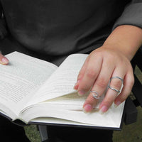 Thumbnail for Rhodium Plated Double Band Knuckle Ring