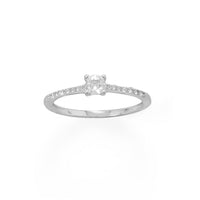 Thumbnail for 4mm CZ with Rhodium Plated CZ Band