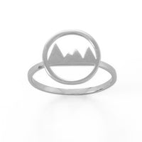Thumbnail for Peak of Fashion! Rhodium Plated Mountain Range Ring
